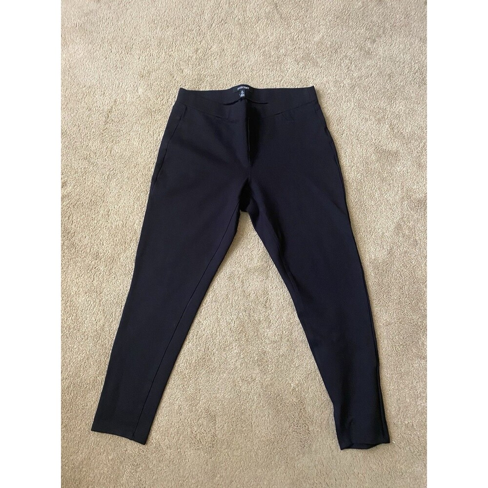 Ellen Tracy Slim Fit Ankle Pants Office Wear Black Size L